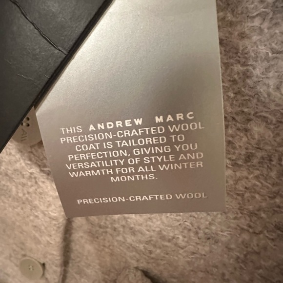 ANDREW MARC Regine Pressed Bouclé Wool Coat M Grey - Picture 5 of 9